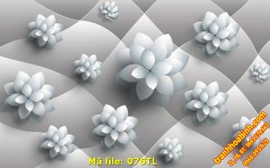 Tranh tường Hoa Văn Trang Trí 076TL – File hình gốc in tranh 3D