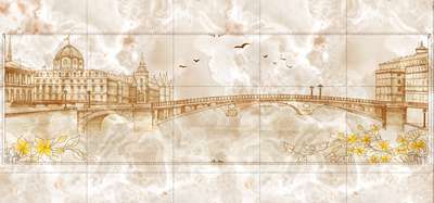 File tranh vân đá Lâu Đài cây cầu 272 – file gốc tranh trần sàn nhà