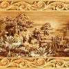 File Tranh gỗ Cây Tùng Hoa Sen 339 - File gốc tranh gỗ CNC trang trí