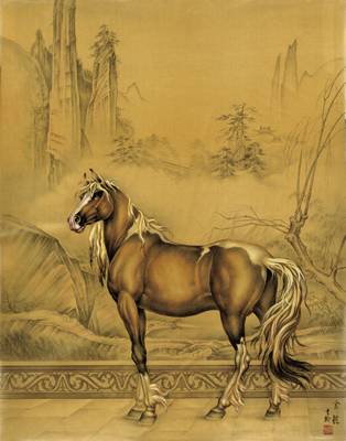 File tranh Mã Đáo Thành Công 478 – File gốc tranh Ngựa Thủy Mặc