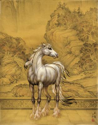 File tranh Mã Đáo Thành Công 479 - File gốc tranh Ngựa Thủy Mặc