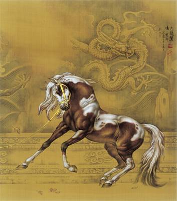 File tranh Mã Đáo Thành Công 481 - File gốc tranh Ngựa Thủy Mặc
