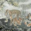 File tranh Gia Đình Hổ 499 - File gốc tranh đàn Hổ trong rừng
