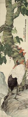 File tranh Chim Hạc Dưới Gốc Cây 547 – File gốc Tranh Hoa Cỏ